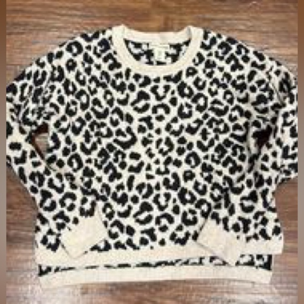 Yet Again cropped leopard print sweater